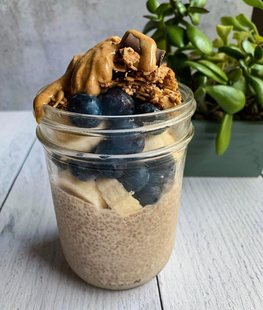 Vanilla Chia Pudding with Peanut Butter