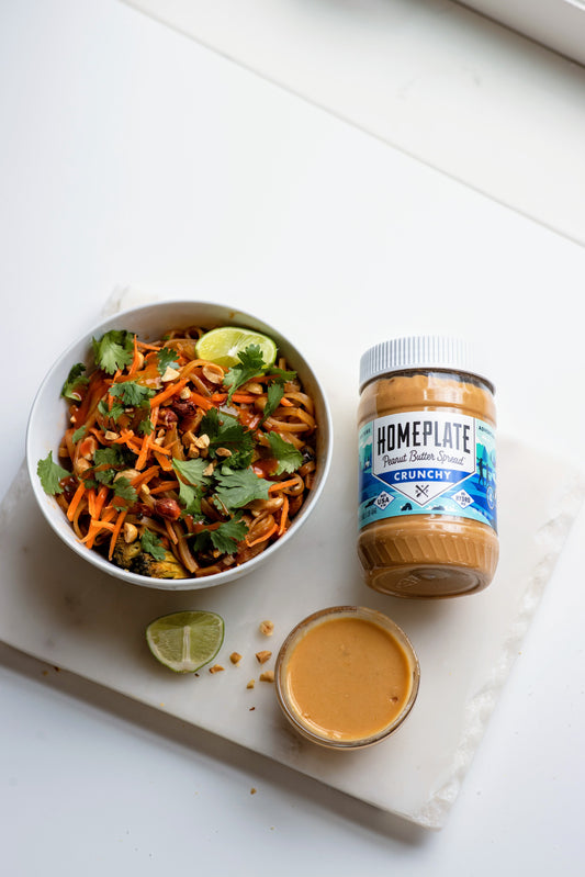 Super easy quick homemade pad thai sauce with HomePlate peanut butter delicious