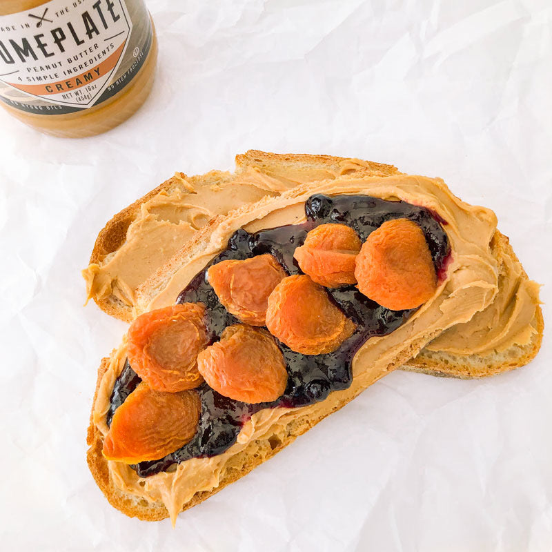peanut butter sandwich jelly dried fruit