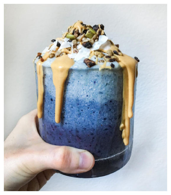True Blue Spirulina Peanut Butter Smoothie