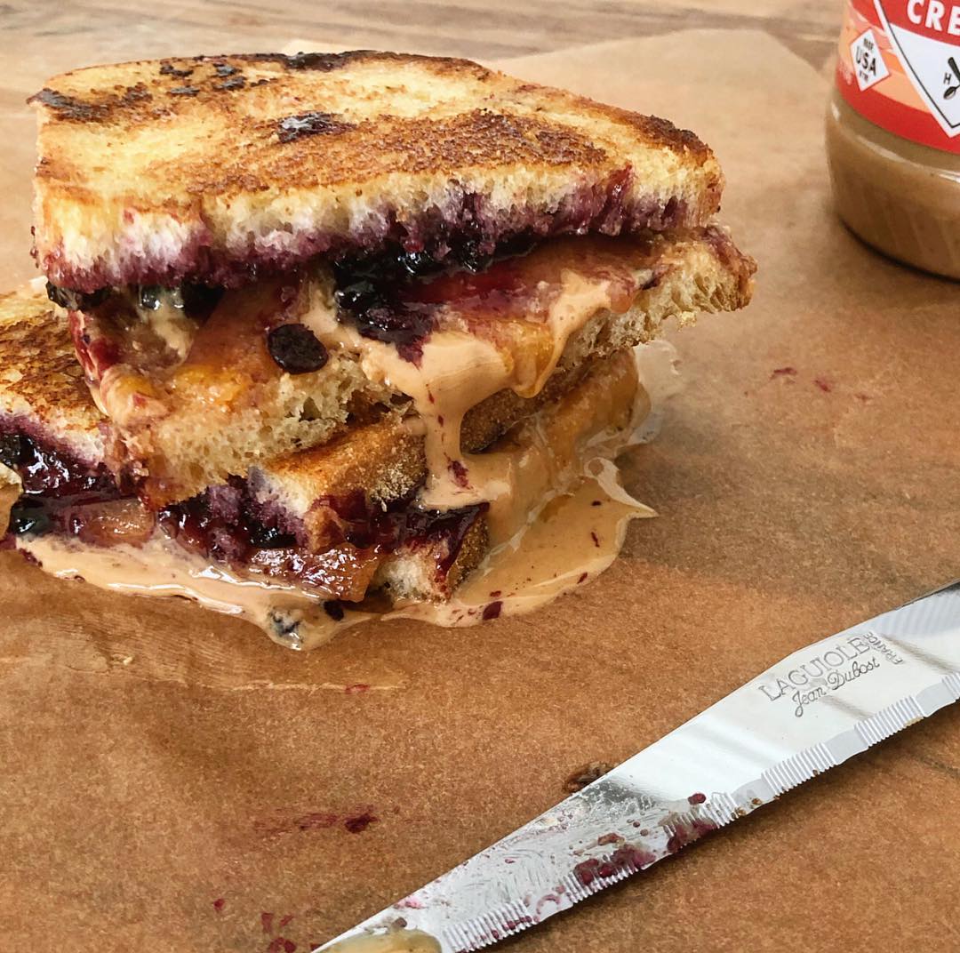 Peanut Butter and Jelly Grilled Cheese Sandwich