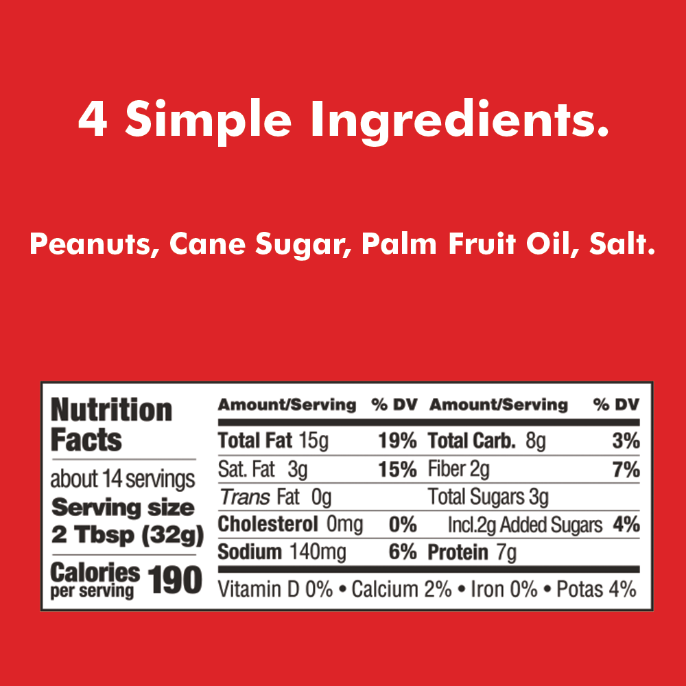 Peanut butter made with all natural simple ingredients delicious